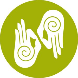 Hände als Logo für unseren Bogenbaukurs bei Berlin